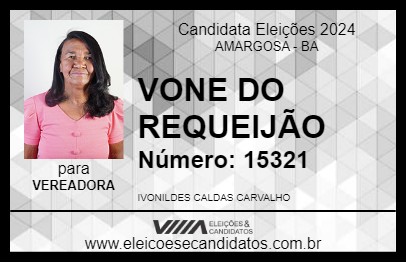 Candidato VONE DO REQUEIJÃO 2024 - AMARGOSA - Eleições