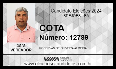 Candidato COTA 2024 - BREJÕES - Eleições