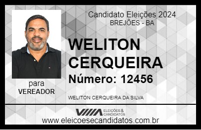 Candidato WELITON CERQUEIRA 2024 - BREJÕES - Eleições