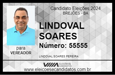 Candidato LINDOVAL SOARES 2024 - BREJÕES - Eleições