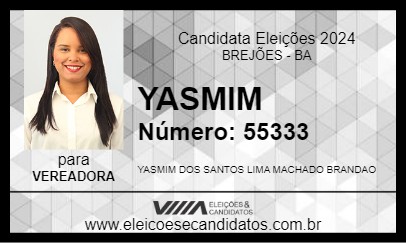 Candidato YASMIM 2024 - BREJÕES - Eleições