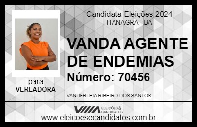 Candidato VANDA AGENTE DE ENDEMIAS 2024 - ITANAGRA - Eleições