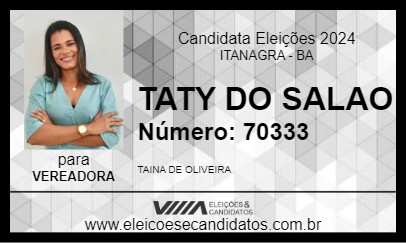 Candidato TATY DO SALAO 2024 - ITANAGRA - Eleições