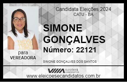 Candidato SIMONE GONÇALVES 2024 - CATU - Eleições