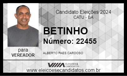 Candidato BETINHO 2024 - CATU - Eleições