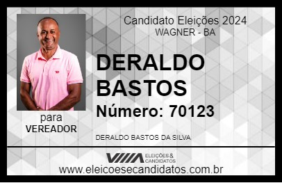 Candidato DERALDO BASTOS 2024 - WAGNER - Eleições