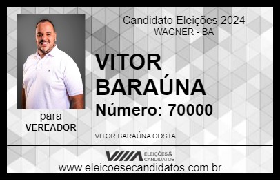 Candidato VITOR BARAÚNA 2024 - WAGNER - Eleições