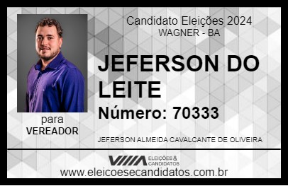 Candidato JEFERSON DO LEITE 2024 - WAGNER - Eleições