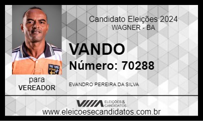 Candidato VANDO 2024 - WAGNER - Eleições