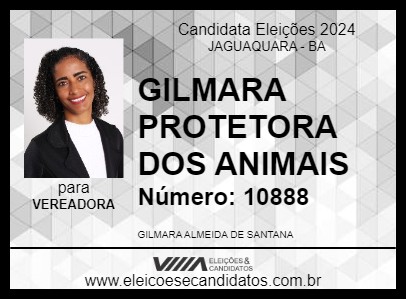 Candidato GILMARA PROTETORA DOS ANIMAIS 2024 - JAGUAQUARA - Eleições