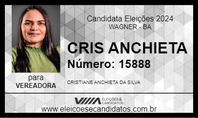 Candidato CRIS ANCHIETA 2024 - WAGNER - Eleições