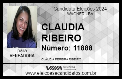 Candidato CLAUDIA RIBEIRO 2024 - WAGNER - Eleições