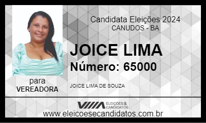 Candidato JOICE LIMA 2024 - CANUDOS - Eleições