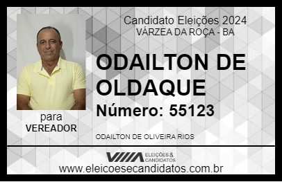 Candidato ODAILTON DE OLDAQUE 2024 - VÁRZEA DA ROÇA - Eleições