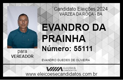 Candidato EVANDRO DA PRAINHA 2024 - VÁRZEA DA ROÇA - Eleições