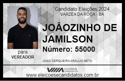 Candidato JOÂOZINHO DE JAMILSON 2024 - VÁRZEA DA ROÇA - Eleições