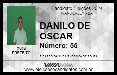 Candidato DANILO DE OSCAR 2024 - WANDERLEY - Eleições