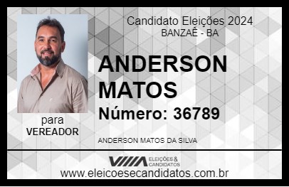 Candidato ANDERSON MATOS 2024 - BANZAÊ - Eleições