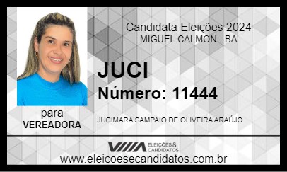 Candidato JUCI 2024 - MIGUEL CALMON - Eleições