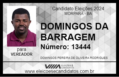 Candidato DOMINGOS DA BARRAGEM 2024 - MORPARÁ - Eleições