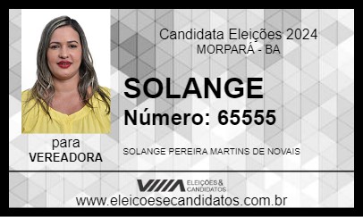 Candidato SOLANGE 2024 - MORPARÁ - Eleições