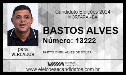 Candidato BASTOS ALVES 2024 - MORPARÁ - Eleições