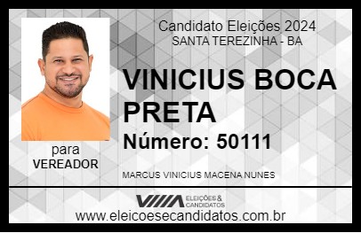 Candidato VINICIUS BOCA PRETA 2024 - SANTA TEREZINHA - Eleições