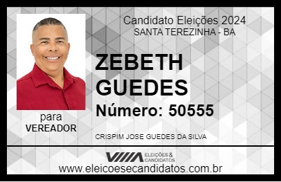 Candidato ZEBETH GUEDES 2024 - SANTA TEREZINHA - Eleições