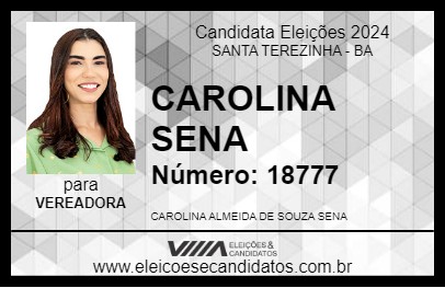 Candidato CAROLINA SENA 2024 - SANTA TEREZINHA - Eleições