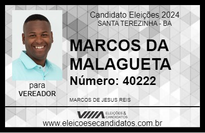 Candidato MARCOS DA MALAGUETA 2024 - SANTA TEREZINHA - Eleições