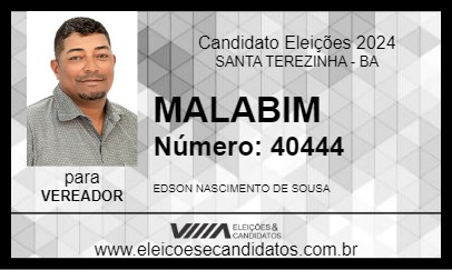 Candidato MALABIM 2024 - SANTA TEREZINHA - Eleições