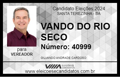 Candidato VANDO DO RIO SECO 2024 - SANTA TEREZINHA - Eleições