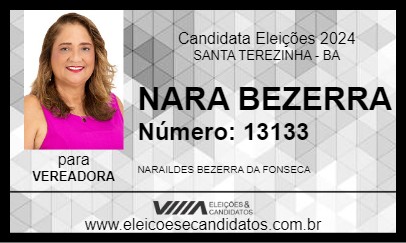 Candidato NARA BEZERRA 2024 - SANTA TEREZINHA - Eleições