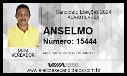 Candidato ANSELMO 2024 - ACAJUTIBA - Eleições