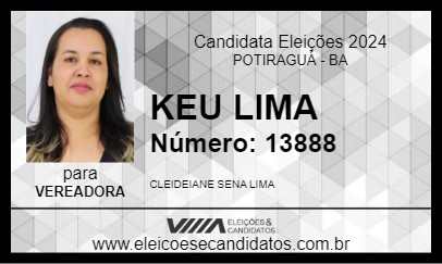 Candidato KEU LIMA 2024 - POTIRAGUÁ - Eleições