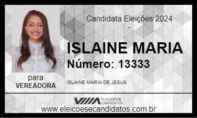 Candidato ISLAINE MARIA 2024 - CAETITÉ - Eleições