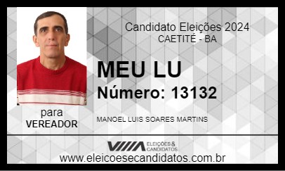 Candidato MEU LU 2024 - CAETITÉ - Eleições