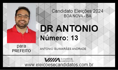 Candidato DR ANTONIO 2024 - BOA NOVA - Eleições