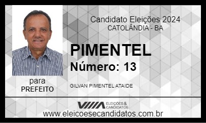 Candidato PIMENTEL 2024 - CATOLÂNDIA - Eleições