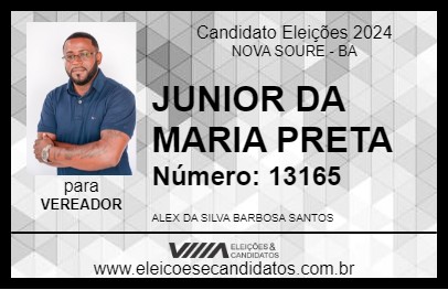 Candidato JUNIOR DA MARIA PRETA 2024 - NOVA SOURE - Eleições