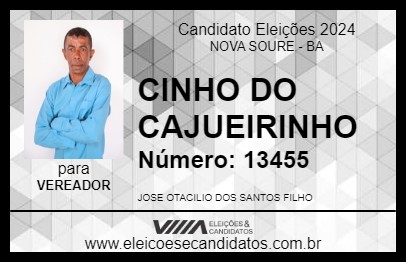 Candidato CINHO DO CAJUEIRINHO 2024 - NOVA SOURE - Eleições