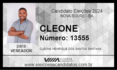 Candidato CLEONE 2024 - NOVA SOURE - Eleições