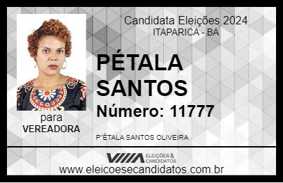 Candidato PÉTALA SANTOS 2024 - ITAPARICA - Eleições