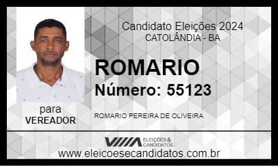 Candidato ROMARIO 2024 - CATOLÂNDIA - Eleições