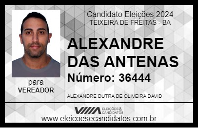 Candidato ALEXANDRE DAS ANTENAS 2024 - TEIXEIRA DE FREITAS - Eleições