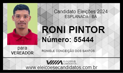 Candidato RONI PINTOR 2024 - ESPLANADA - Eleições