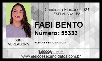 Candidato FABI BENTO 2024 - ESPLANADA - Eleições