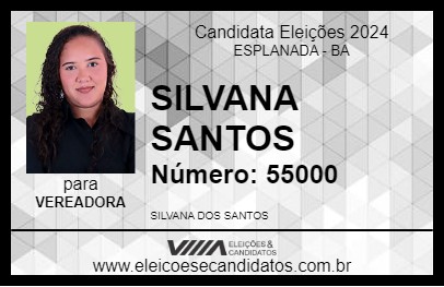 Candidato SILVANA SANTOS 2024 - ESPLANADA - Eleições