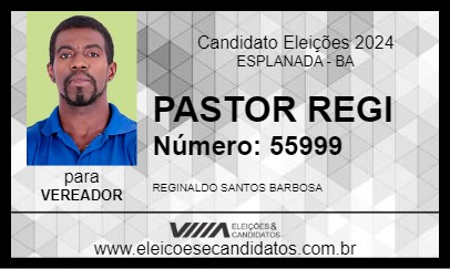 Candidato PASTOR REGI 2024 - ESPLANADA - Eleições