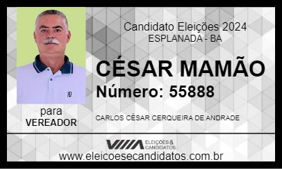 Candidato CÉSAR MAMÃO 2024 - ESPLANADA - Eleições